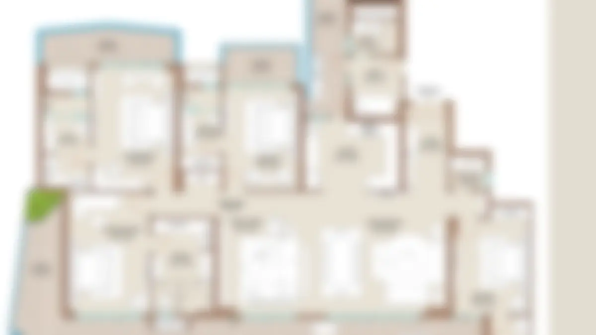 Type B floor plan preview, blurred